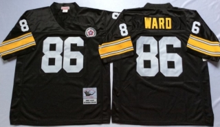 Vintage NFL Pittsburgh Steelers Black #86 WARD Retro Jersey 99176