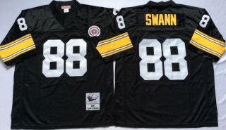 Vintage NFL Pittsburgh Steelers Black #88 SWANN Retro Jersey 99177
