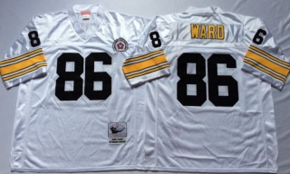 Vintage NFL Pittsburgh Steelers White #86 WARD Retro Jersey 99198