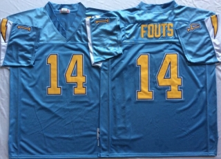Vintage NFL San Diego Chargers Blue #14 FOUTS Retro Jersey 99202