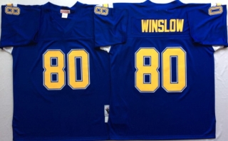 Vintage NFL San Diego Chargers Blue #80 WINSLOW Retro Jersey 99207