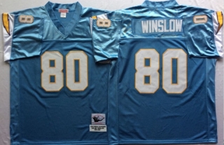 Vintage NFL San Diego Chargers Blue #80 WINSLOW Retro Jersey 99208