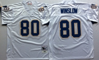 Vintage NFL San Diego Chargers White #80 WINSLOW Retro Jersey 99212
