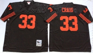 Vintage NFL San Francisco 49ers #33 Black CRAIG Retro Jersey 99213