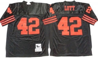 Vintage NFL San Francisco 49ers #42 Black LOTT Retro Jersey 99214