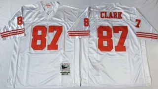 Vintage NFL San Francisco 49ers #87 White CLARK Retro Jersey 99220