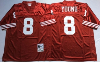 Vintage NFL San Francisco 49ers Red #8 YOUNG Retro Jersey 99229