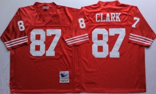 Vintage NFL San Francisco 49ers Red #87 CLARK Retro Jersey 99230