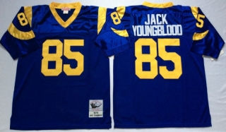 Vintage NFL San Louis Rams #85 Blue JACK YOUNGBLOOD Retro Jersey 99244