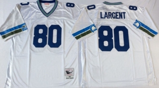 Vintage NFL Seattle SEAHAWKS White #80 LARGENT Retro Jersey 99257