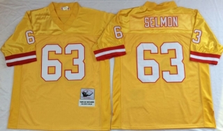 Vintage NFL Tampa Bay Buccaneers YELLOW #63 SELMON Retro Jersey 99260