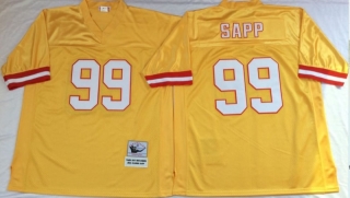 Vintage NFL Tampa Bay Buccaneers YELLOW #99 SAPP Retro Jersey 99261