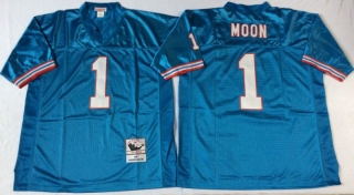 Vintage NFL Tennessee Oilers #1 Blue MOON Retro Jersey 99262