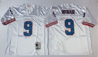 Vintage NFL Tennessee Oilers #9 White McNAIR Retro Jersey 99265