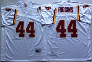 Vintage NFL Washington Redskins White #44 RIGGINS Retro Jersey 99283