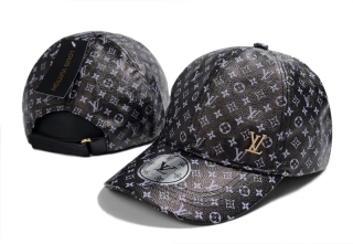 LV High Quality Leather Curved Snapback Hats 100070