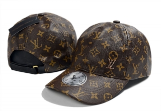 LV High Quality Leather Curved Snapback Hats 100071