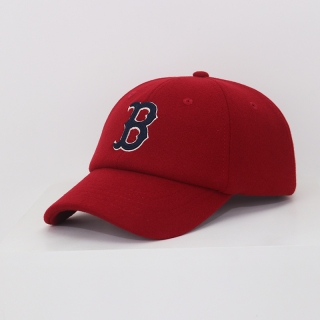 MLB Boston Red Sox Woolen Fabric Curved Snapback Hats 102845
