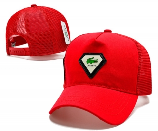 LACOSTE Curved Mesh Snapback Hats 104380
