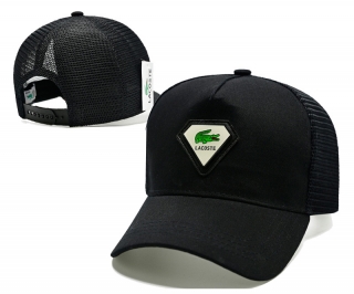 LACOSTE Curved Mesh Snapback Hats 104382