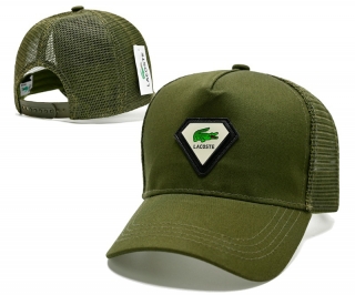 LACOSTE Curved Mesh Snapback Hats 104383