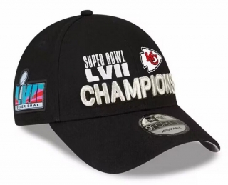 NFL Kansas City Chiefs Super Bowl LVII Champions Curved 9FORTY Snapback Hats 104536