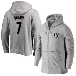 NBA Brooklyn Nets #7 Durant Full-Zip Hoodie 105437