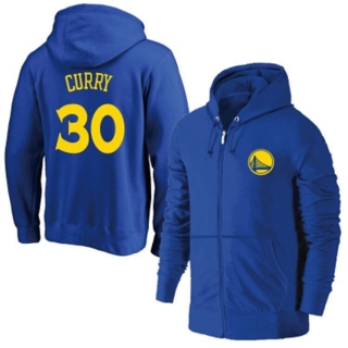 NBA Golden State Warriors #30 Curry Full-Zip Hoodie 105442
