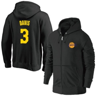 NBA Los Angeles Lakers #3 Davis Full-Zip Hoodie 105458