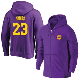 NBA Los Angeles Lakers #23 James Full-Zip Hoodie 105454