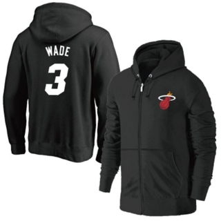 NBA Miami Heat #3 Wade Full-Zip Hoodie 105460