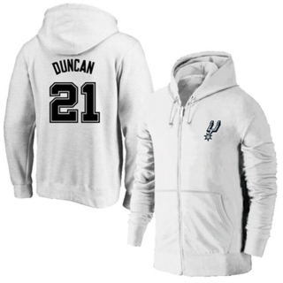 NBA San Antonio Spurs #21 Duncan Full-Zip Hoodie 105468