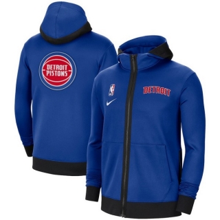 New NBA Detroit Pistons Authentic Showtime Performance Full-Zip Hoodie Jacket 105520