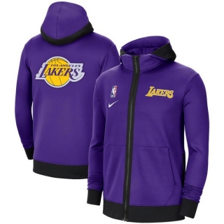 New NBA Los Angeles Lakers Authentic Showtime Performance Full-Zip Hoodie Jacket 105527