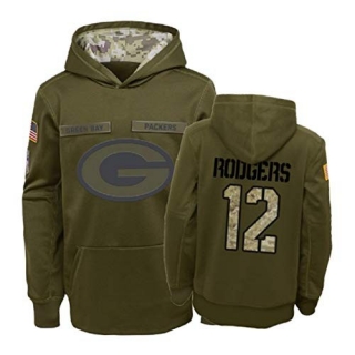 NFL Green Bay Packers #12 Rodgers 2019 Camo Pullover Hoodie 106140