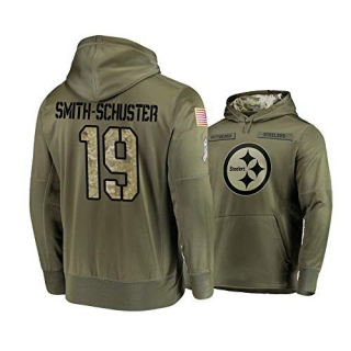 NFL Pittsburgh Steelers #19 Smith Schuster 2019 Camo Pullover Hoodie 106149