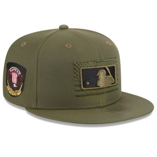 Green MLB 2023 Armed Forces Day On-Field Snapback Hats 107387