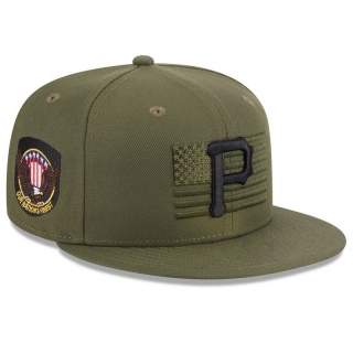 Pittsburgh Pirates Green MLB 2023 Armed Forces Day Snapback Hats 107414