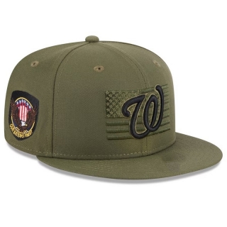 Washington Nationals Green MLB 2023 Armed Forces Day Snapback Hats 107424