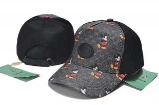 Gucci High Quality Pure Cotton Curved Mesh Strapback Hats 108342