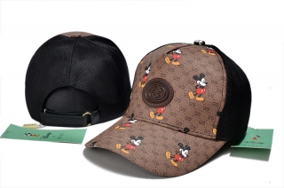 Gucci High Quality Pure Cotton Curved Mesh Strapback Hats 108344