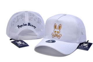 PsychoBunny High-Quality Cotton Curved Mesh Snapback Hats 108440