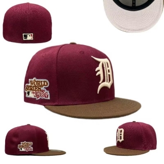 Dark Red Detroit Tigers MLB 59FIFTY Fitted Hats 109007