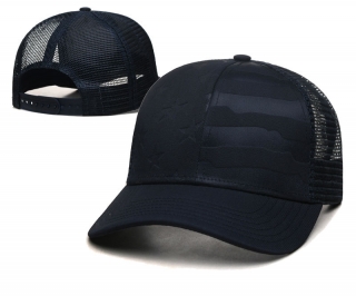 Cotton Blank Mesh Curved Snapback Hats 109150