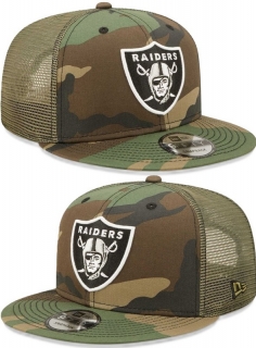 Las Vegas Raiders NFL Camo Mesh Snapback Hats 109675