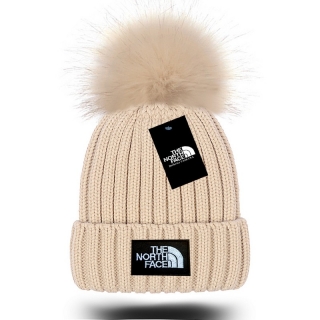 The North Face Faux Fox Fur Ball Knitted Beanie Hats 110694