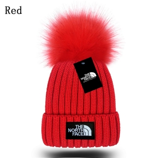 The North Face Faux Fox Fur Ball Knitted Beanie Hats 110697
