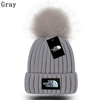The North Face Faux Fox Fur Ball Knitted Beanie Hats 110696