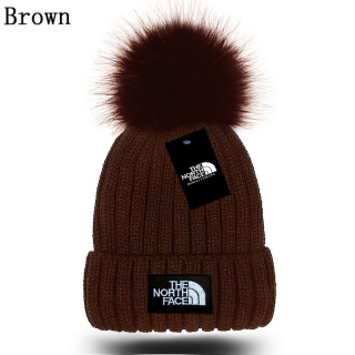 The North Face Faux Fox Fur Ball Knitted Beanie Hats 110698