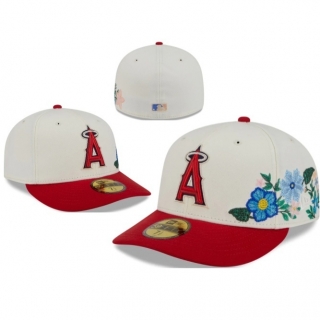 Los Angeles Angels Six-panel MLB 59FIFTY Curved Fitted Hats 127214